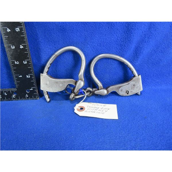 Vintage Tower's Double Lock Handcuffs with 1 Key