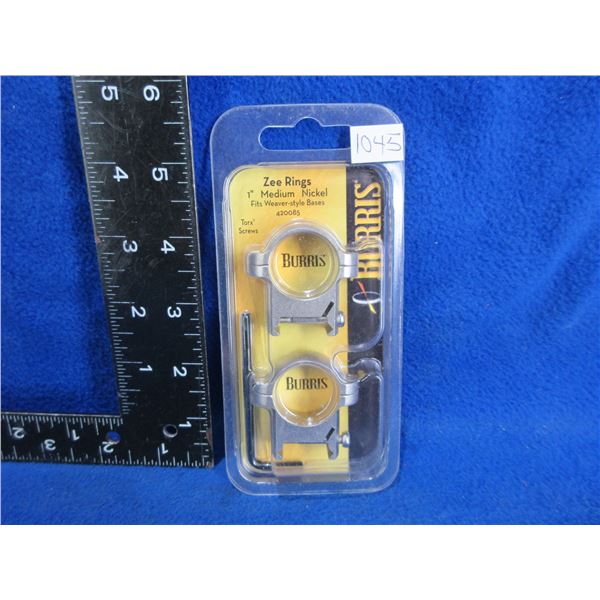 Burris Zee Rings 1" Medium Nickel # 420085