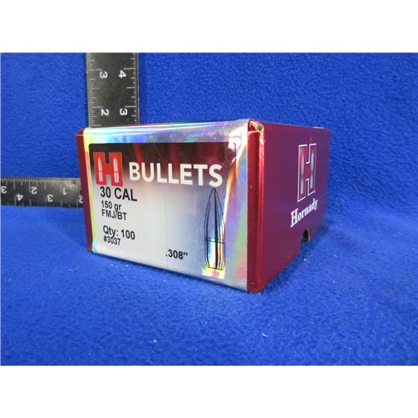 NEW - 30 Cal. .308" 150gr FMJ BT Hornady Bullets
