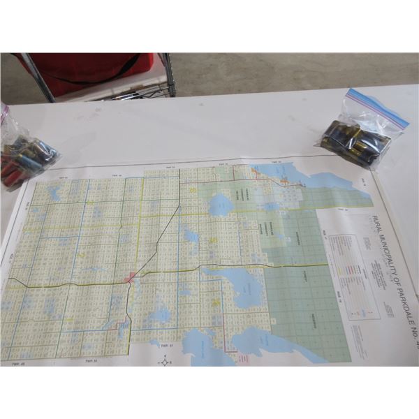 3 Maps - Rural Municipality of Parkvale No. 498, Waterhen River SK, St Walberg SK