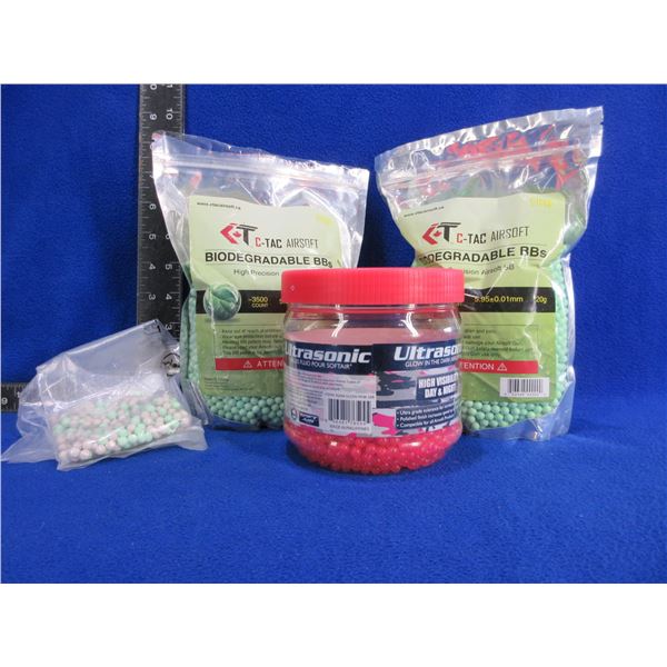 5.95MM and 6MM Airsoft BB's - 2 x 1kg and Tub (1/4 Full)