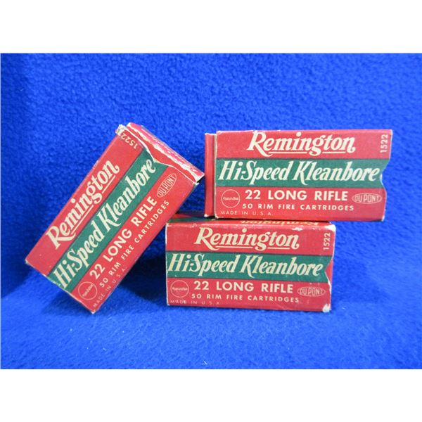3 Empty Remington 22 LR Collector Boxes