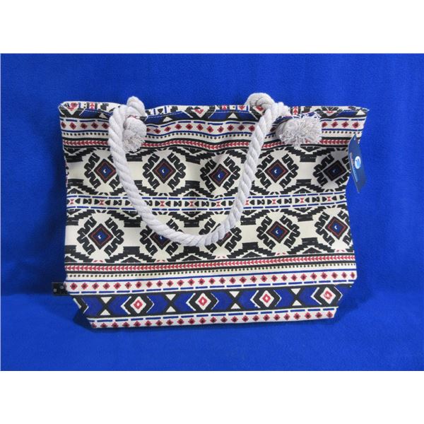 NEW - Canvas Purse/Shopping Bag with Liner and Zipper