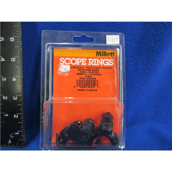 NEW - Millet 1" Turn-In Style High Extension Rings