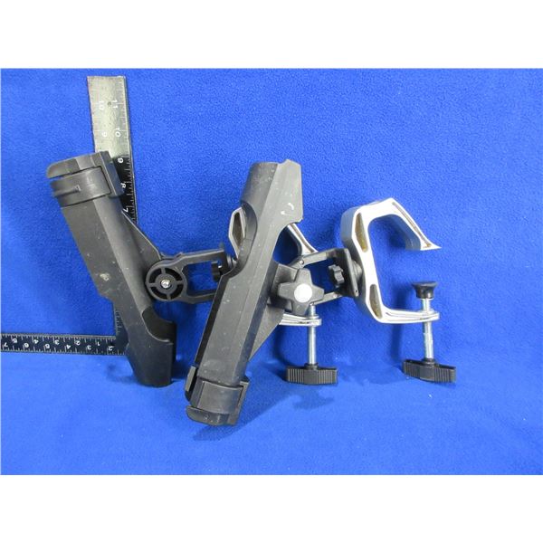 2 Fishing Rod Holders with Clamps
