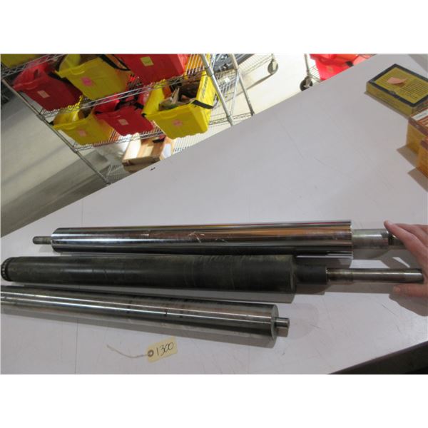 3 Steel Rollers - Approx. 34" x 2.5", 39" x 3" and 43" x 3"