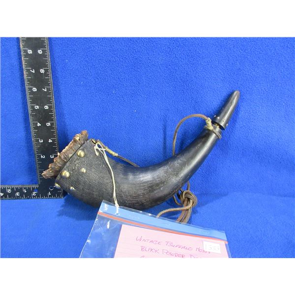 Vintage Buffalo Horn Black Powder Horn