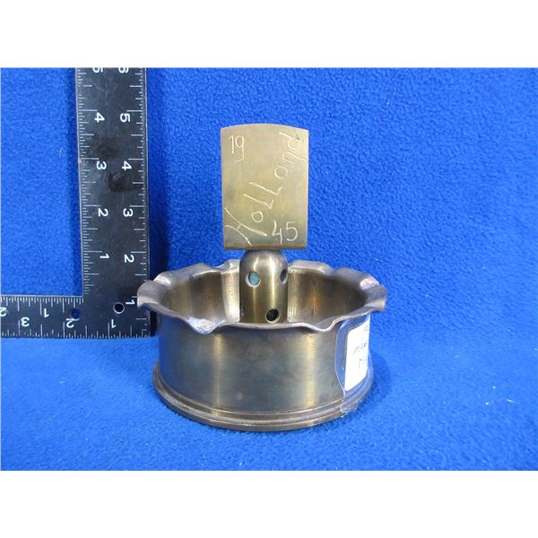 Brass Shell Casing Trench Art Marked "Holland 1945"