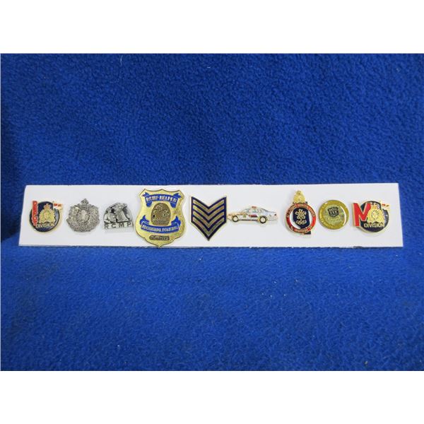 9 Vintage Pins - All Appear to be RCMP or NWMP