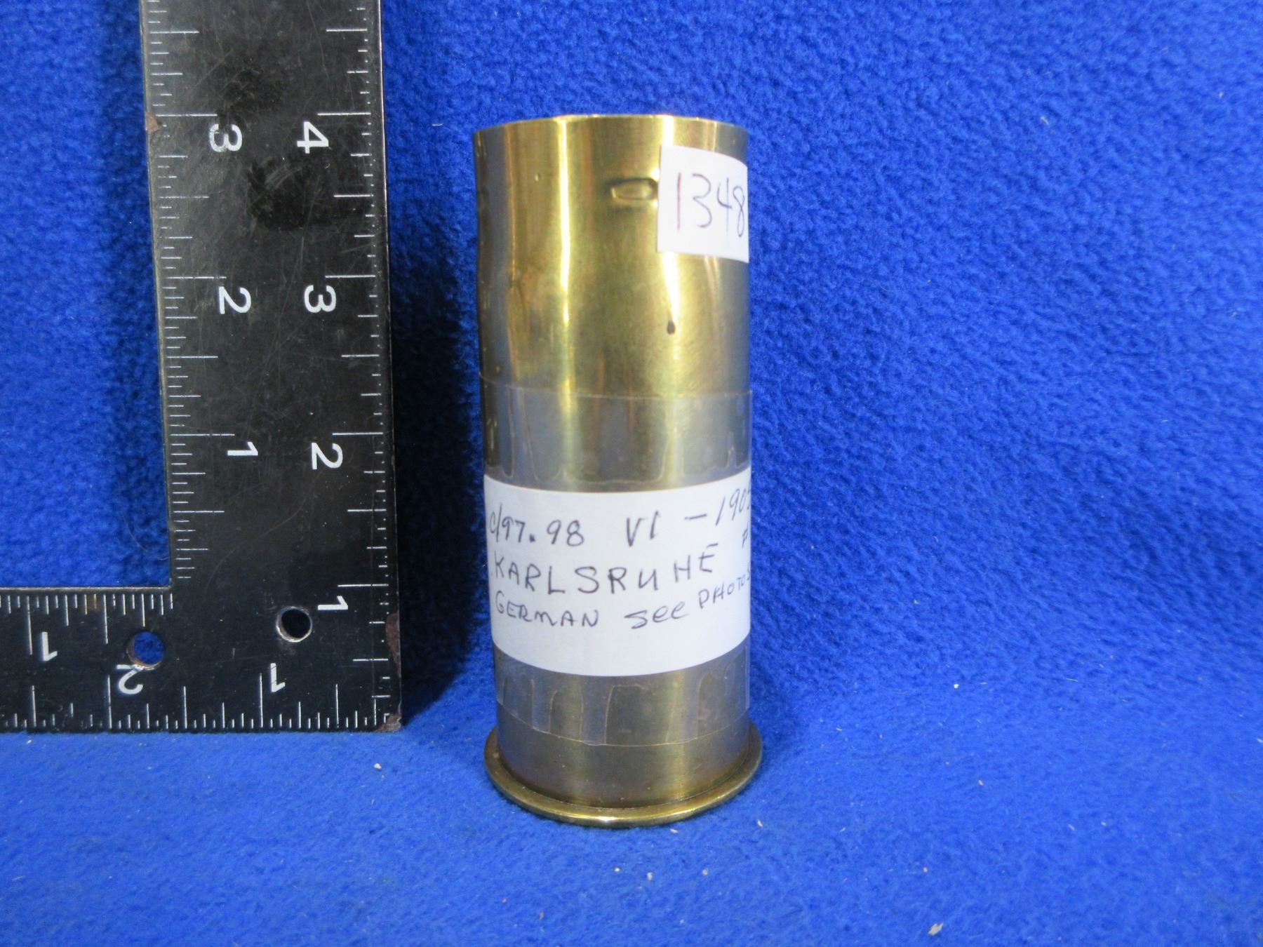 37MM Brass Shell Casing - C/97.98 VI 1905 Karlsruhe 149
