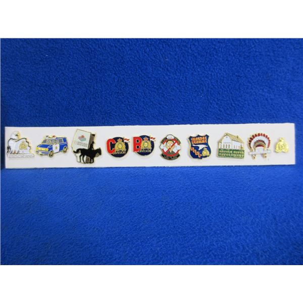 10 Vintage Pins - RCMP, Aboriginal Policing Services, Etc.