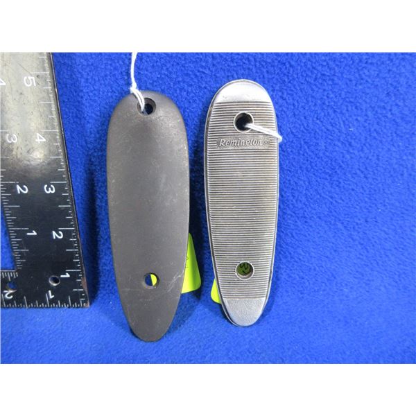 2 Metal Butt Plates - Remington 3" C/C, Unknown 3 3/8" C/C