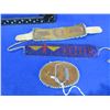 Image 2 : Native American Beadwork - Belt Buckle, 2 Wrist Straps
