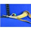 Image 1 : Vintage Powder Horn with Brass, Wood and Leather