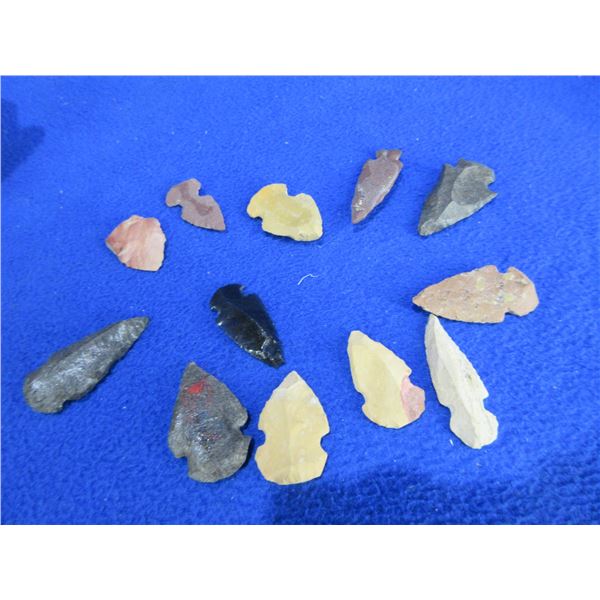 12 Assorted Arrow Heads - Approx. 1" to 1 1/2" Length