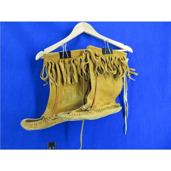 Leather Mocassins with Fringes - 11  Sole