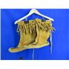 Image 1 : Leather Mocassins with Fringes - 11" Sole
