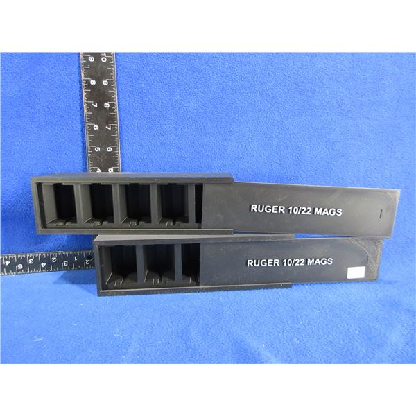2 Plastic Magazine Cases for Ruger 10/22 Rotary Magazines