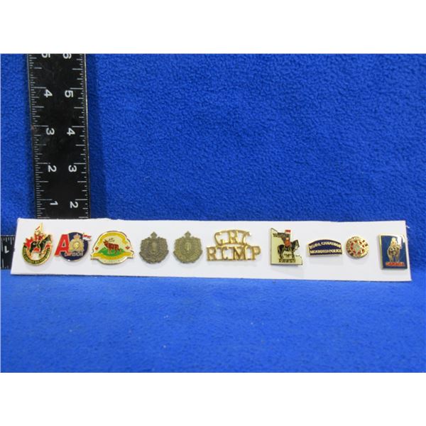 10 Vintage Pins - RCMP, NWMP, Etc.