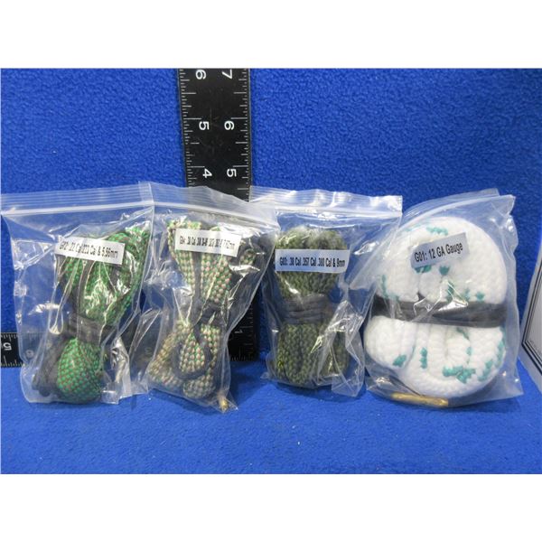 NEW - 4 Pull Thrus - 12 Ga., 22 Cal., 30 Cal., 38 Cal./9MM