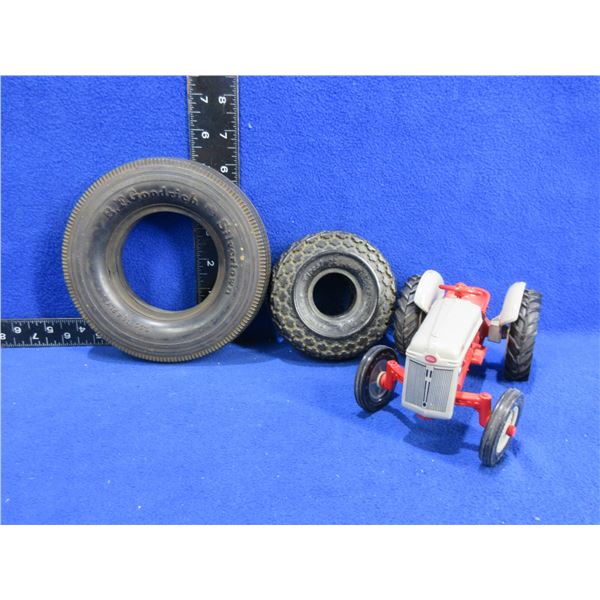 Vintage Rubber B.F. Goodrich & Firestone Tires & Toy Tractor