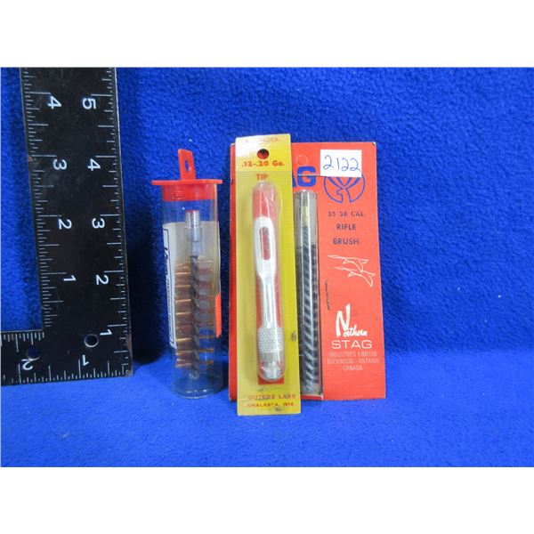 NEW - 35/38 Cal. & 20 Ga. Cleaning Brushes, 12/20 Ga. Tip