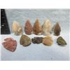 Image 1 : 10 Arrowheads - Approx. 1" to 1 1/2" Length