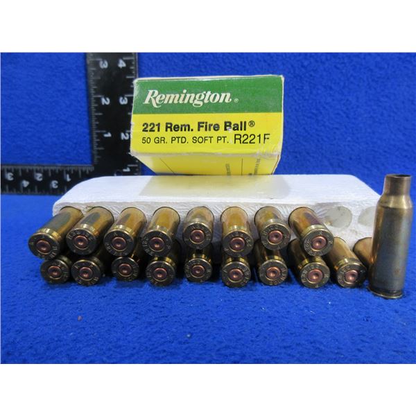 Brass Only - 221 Rem. Fireball Unprimed - Box of 19