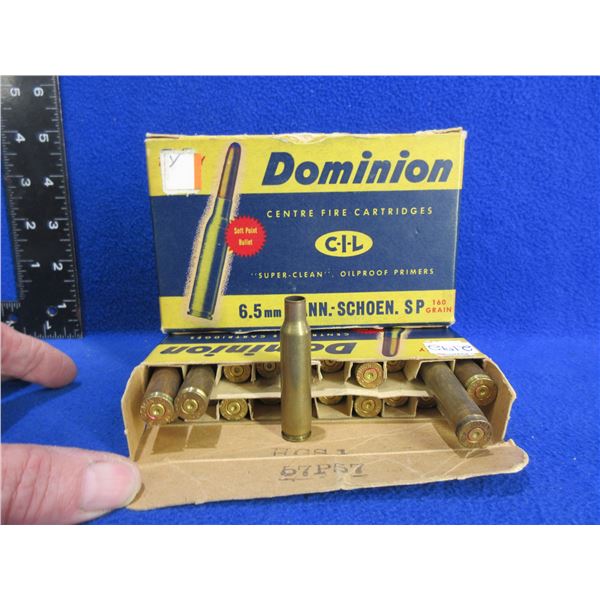 Brass Only - 6.5MM Mann-Schoen Unprimed - 2 Boxes of 20