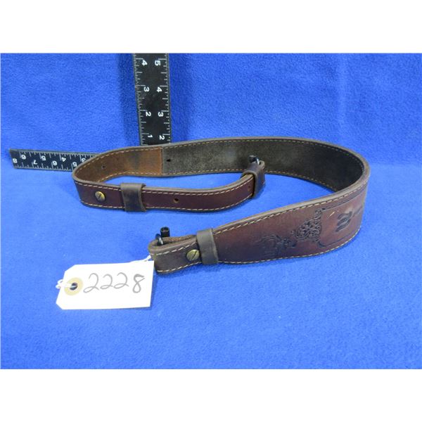 Winchester Leather Rifle Sling S-23D with Uncle Mike's QD Swivels