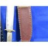 Image 2 : Fixed Blade Knife with Stag Handle and Leather Sheath