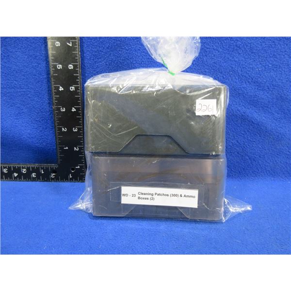 300 Cleaning Patches (2" x 2") and 2 Ammo Boxes