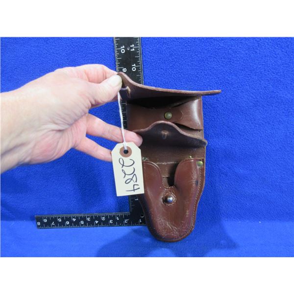 Vintage Leather Officers Handcuff & 6 Round Cartridge Pouch