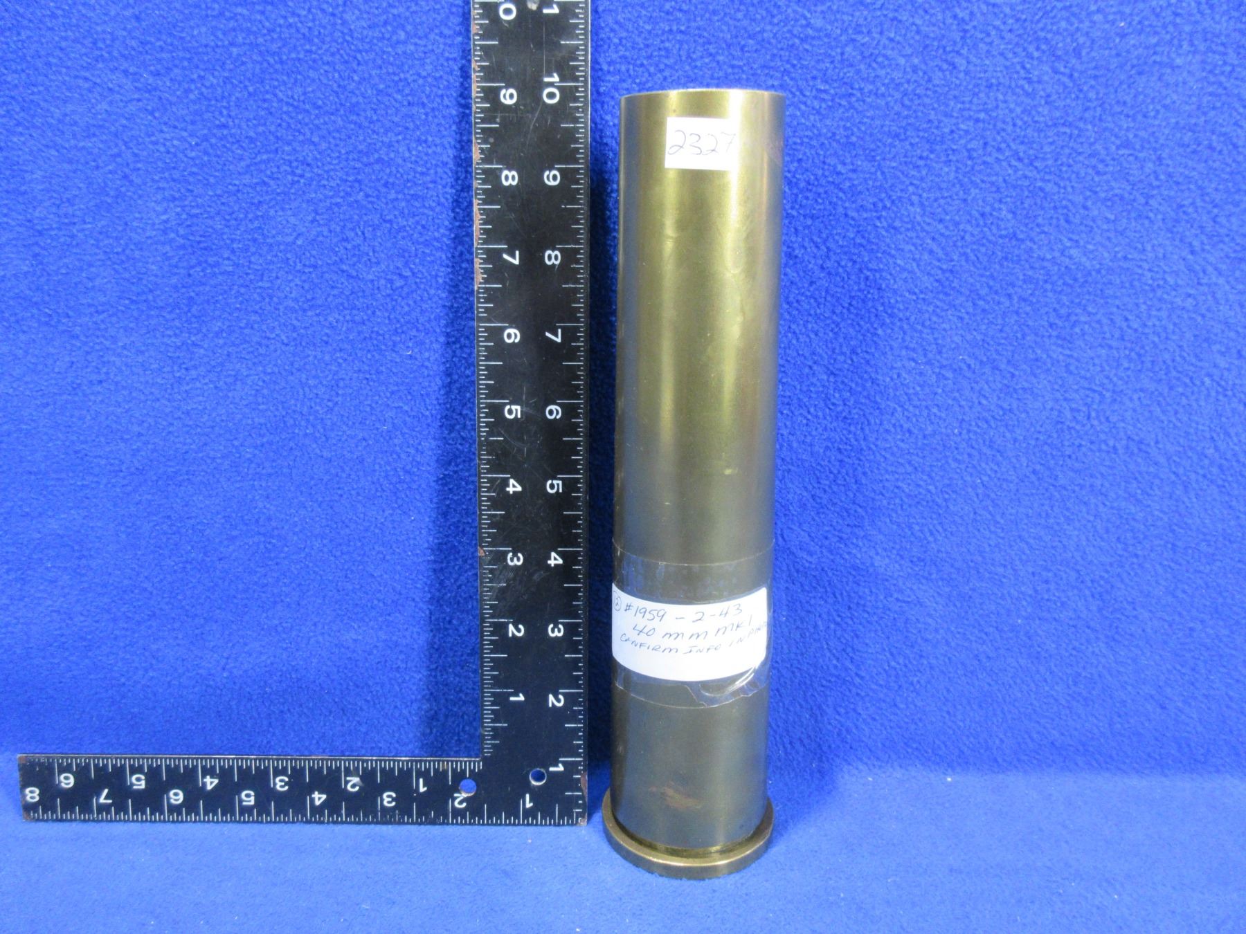40MM Brass Shell Casing - Marked