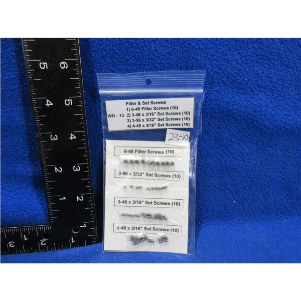 Lot of 40 Assorted Filler and Set Screws