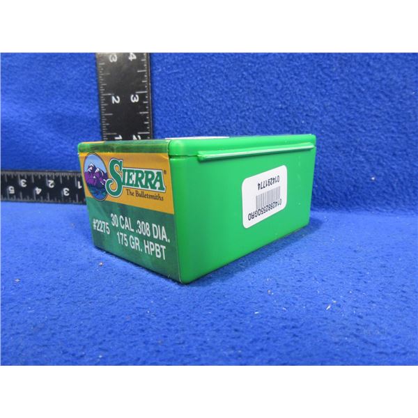 30 Cal. .308" 175gr HPBT Sierra Bullets - Sealed Box of 100