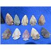 Image 1 : 10 Arrowheads - Approx. 1" to 1 1/2" Length