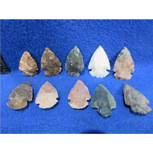 10 Arrowheads - Approx. 1" to 1 1/2" Length