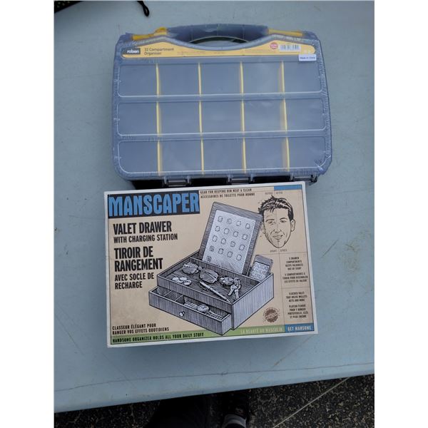 Manscaper Valet Drawer + Rolson 32 Compartment Organizer
