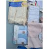 Image 2 : Linen + Baby Lot - Tea Towels, Wash Cloths, Crib Ruffle