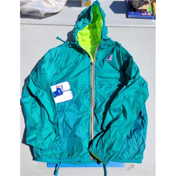 K-Way Reversible Wind Breaker Rain Coat - Sz Unknown