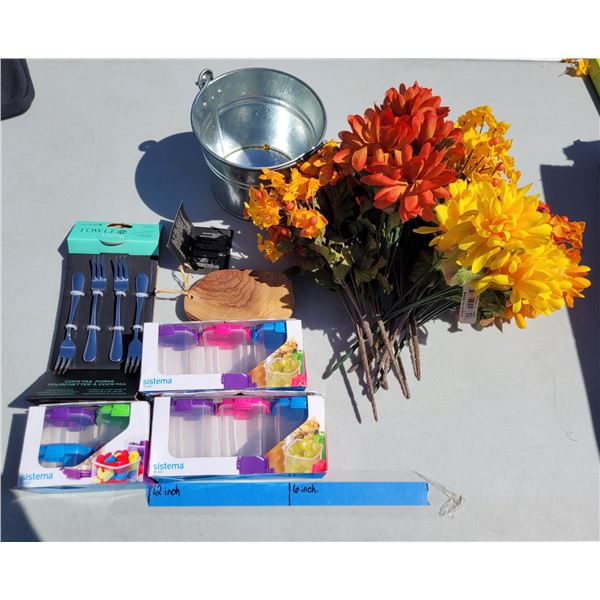 Household Lot - Lots of Stemmed Pics; Kitchen Food Containers; Forks +