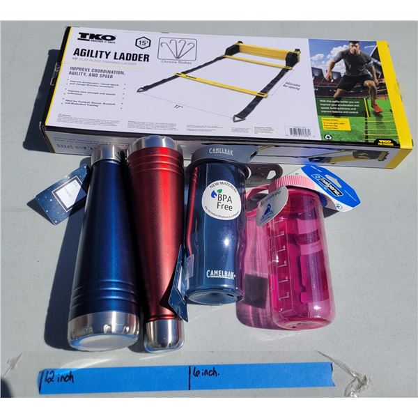 Sports Lot - TKO Agility Ladder; 4x Water Bottles
