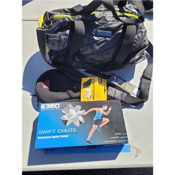 Sports Lot - E360 Swift Chute, Bell Gel Seat, Kyodan Puffy Gym Bag