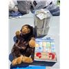 Image 1 : Baby Lot - Bibs, Blanket Set, Monkey Back Pack