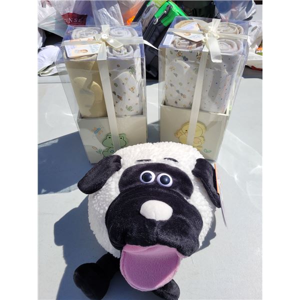 Baby Lot - 2x 4 Pack Baby Blankets, Karaoke Kritters Baa Baa