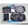 Image 2 : Accessory Lot - My Tagalongs Hold Everything, Frame, Pack ID, Panasonic Ear Phones, Travel Cubes