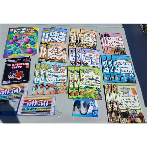 Childrens Acitivity Lot - Pencil Crayons, Books, chess