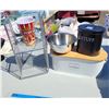Image 1 : Kitchen Lot - Metal Containers, Popcorn Cup, Metal Bowl