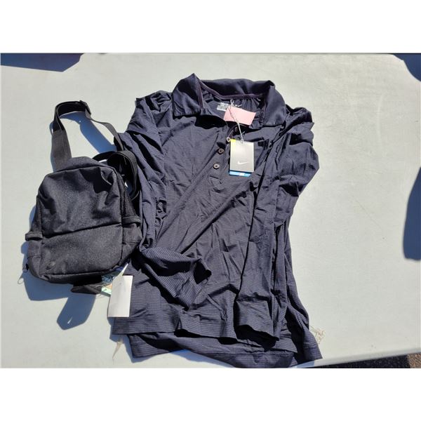 Golf Lot - Nike Dri Fit Tops Sz Medium, Mini Gear Back Pack